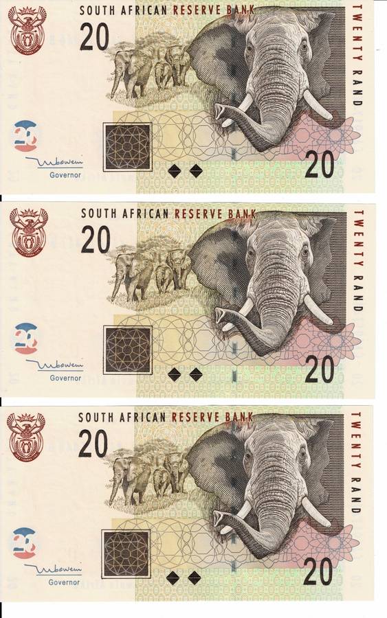 Crazy Low Start! R20 Notes In Sequence Uncirculated 1999 First Edition