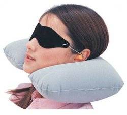 Travel Pillow, Eye cover and ear plugs. Sleep like a Baby when traveling.