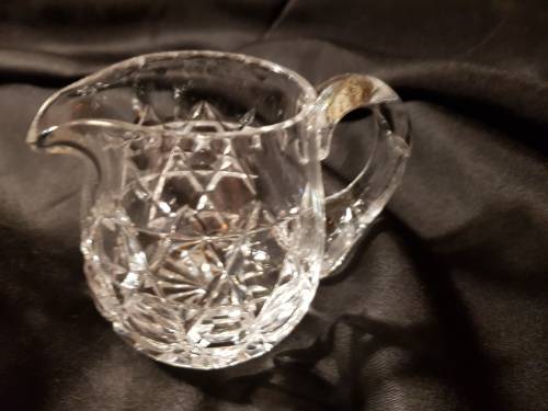 fine cut crystal small milk jug
