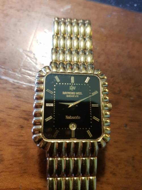 Raymond Weil Geneve Nabucco  18ck Gold electroplated.