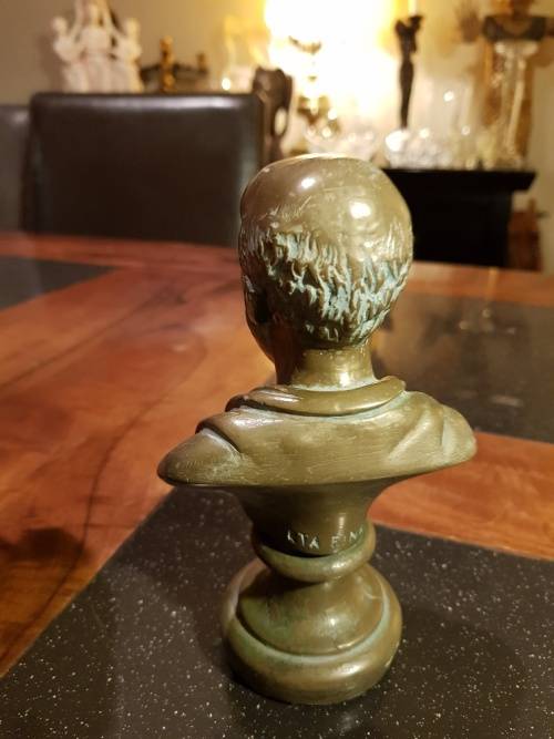 Cast Bronze Bust of Hippocrates 15cm