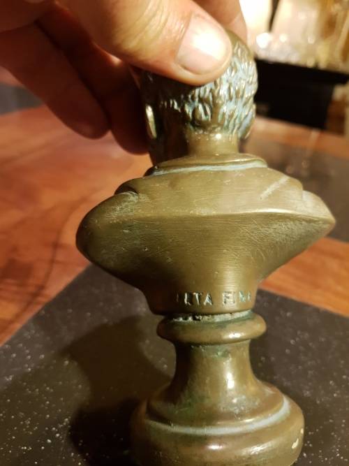 Cast Bronze Bust of Hippocrates 15cm