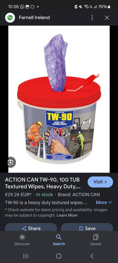 Bucket Action can TW - 90 textured wipes 100s