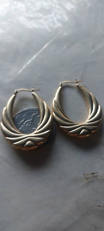 Rare find 9ct creole large earrings