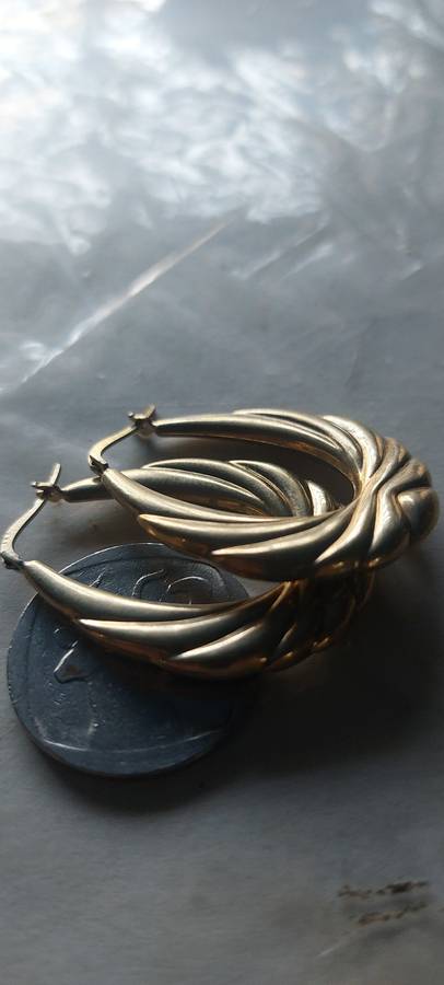 Rare find 9ct creole large earrings