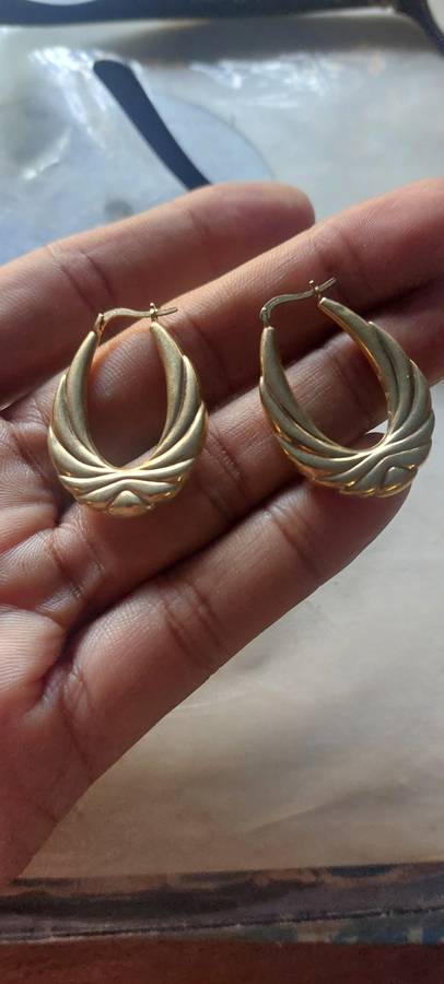 Rare find 9ct creole large earrings