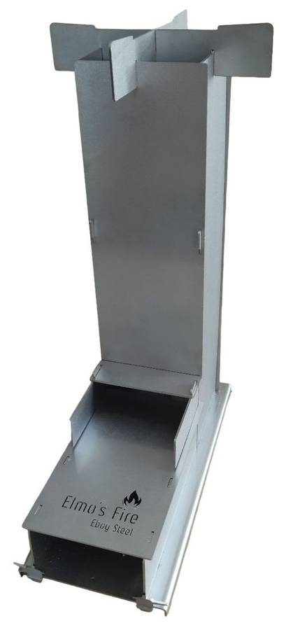 Elmo`s Fire Rocket Stove with Box - Stainless Steel