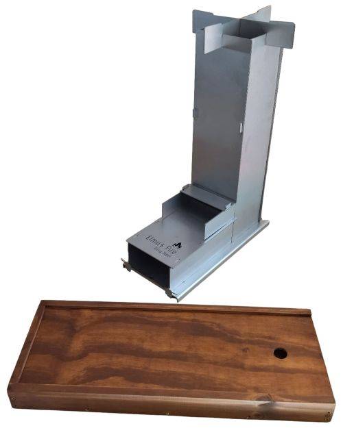 Elmo`s Fire Rocket Stove with Box - Stainless Steel