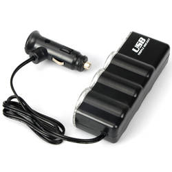 NEW 3 in 1 Car USB Triple Socket Cigarette Lighter Adapter