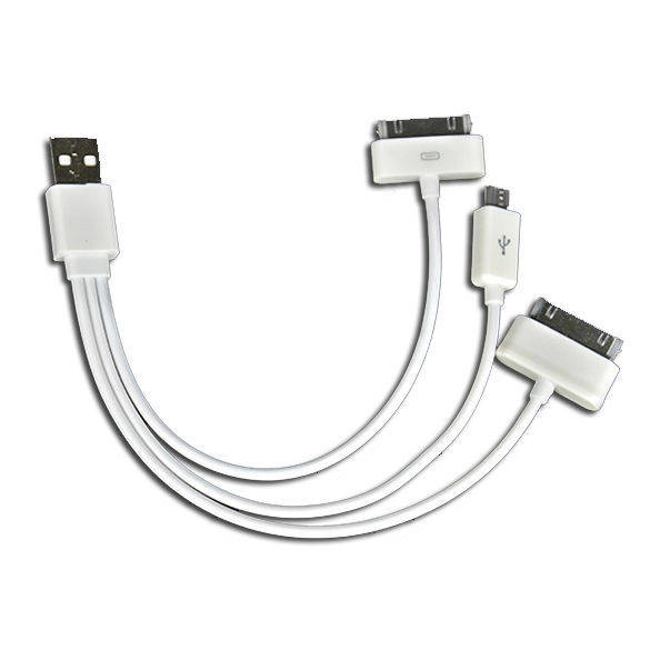 3 in 1 USB Charger Cable For Samsung S3 S4 iPhone 3GS 4 4S