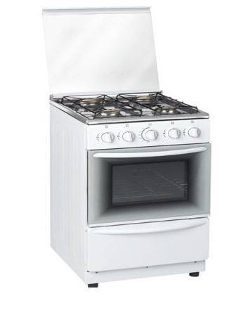 Zero 4-Burner Gas Stove with Oven White - Price never to be repeated.