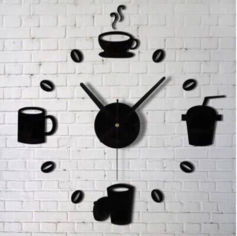 Fashion Acrylic DIY Self Adhesive Interior Wall Creative Decoration Clock