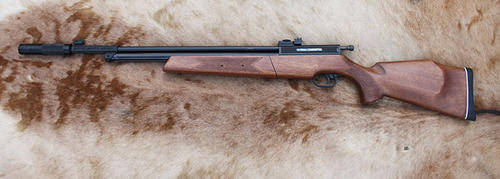 Sharp Tiger Pump Air Gun, Mahogany, 4.5mm, Includes Silencer + Free Pellets