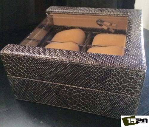 Perfect Xmas Gift Vintage look Snake 6 Slots watch box