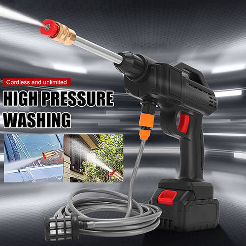 Portable Rechargeable High Pressure Car Wash Spray Water Gun Garden House Cleaning Machine