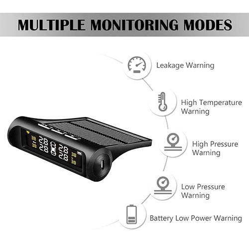 LED Display Solar Wireless Tire Pressure Monitoring System