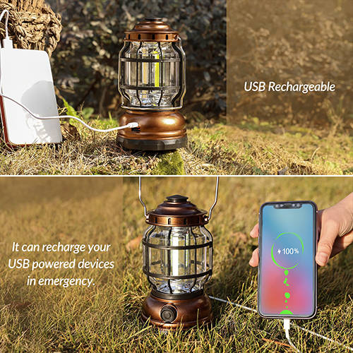 Portable Multifunctional Retro Camping Light Emergency Light