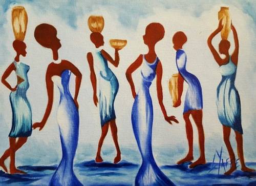 African Women Bearing Gifts by Loraine Yaffe