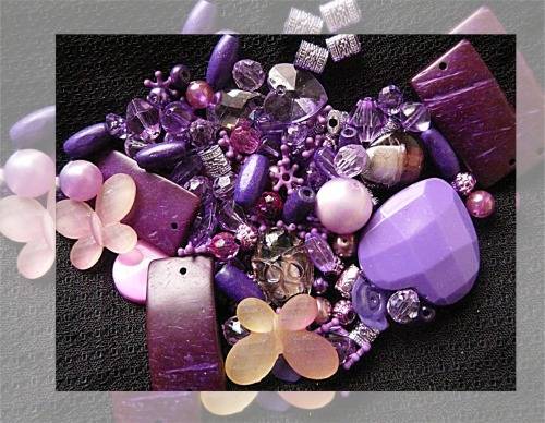Mix Purple Beads Set
