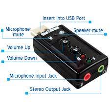 Virtual 7.1 USB Stereo Audio Adapter External Sound Card