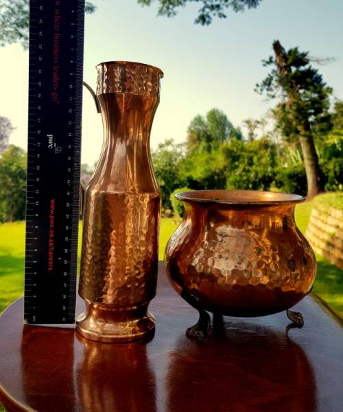 2 Vintage Copper Urns