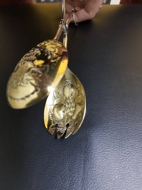 Vintage Silver Plated Berry Tong