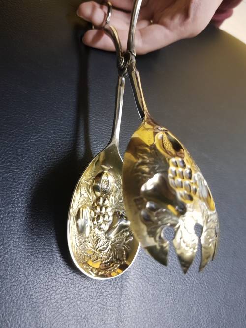 Vintage Silver Plated Berry Tong