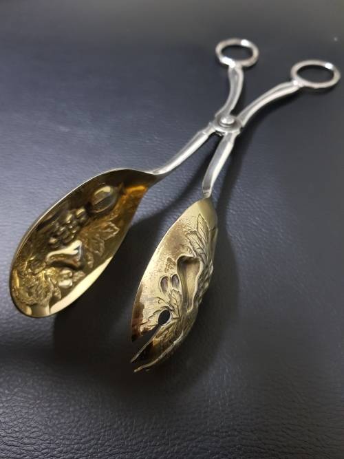 Vintage Silver Plated Berry Tong