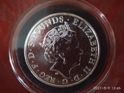 2017 2 OZ SILVER GB GRIFFIN OF EDWARD...`QUEEN`S BEAST SERIES`