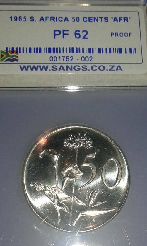 1965 RSA PROOF 50 CENT PF62!