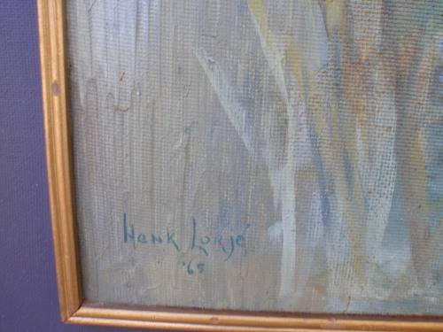 VINTAGE: BEAUTIFUL ORIGINAL HENK LORJE OIL PAINTING, SIGNED AND DATED 1965. GORGEOUS WILD FLOWERS