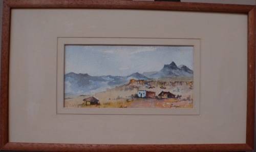 VINTAGE, PRECIOUS LITTLE ORIGINAL WATERCOLOUR by GILLESPIE `NEAR CLARENS`
