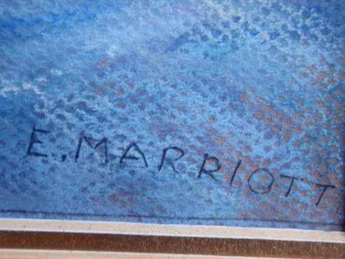 ABSTRACT ORIGINAL PASTEL by E.MARRIOTT - INDIGENOUS STILL LIFE - WELL FRAMED
