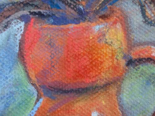 ABSTRACT ORIGINAL PASTEL by E.MARRIOTT - INDIGENOUS STILL LIFE - WELL FRAMED