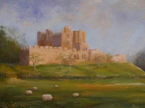 ORIGINAL B.JONES OIL PAINTING OF `BOTHEL CASTEL` SIGNED AND DATED 1988. IMPRESSIONIST COUNTRY SCENE