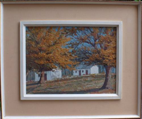Vintage original oil by John Williams circa 1926 - S.A. artist. Autumn Oaks. Gorgeous piece!