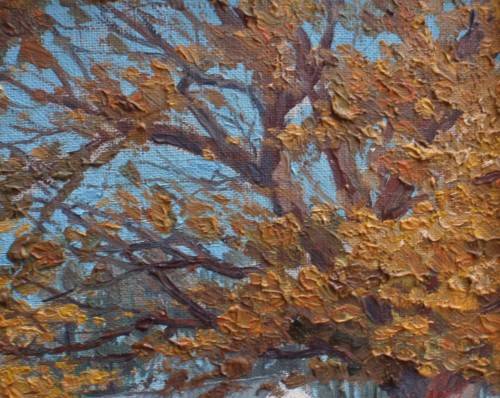 Vintage original oil by John Williams circa 1926 - S.A. artist. Autumn Oaks. Gorgeous piece!