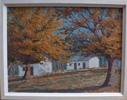 Vintage original oil by John Williams circa 1926 - S.A. artist. Autumn Oaks. Gorgeous piece!