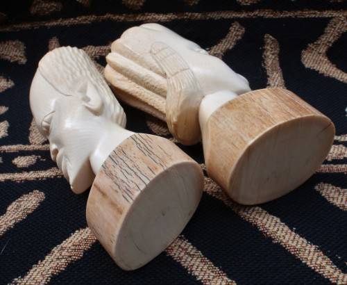 African bone carvings - beautiful ethnic works of art. Price is for both.