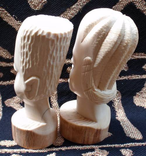 African bone carvings - beautiful ethnic works of art. Price is for both.