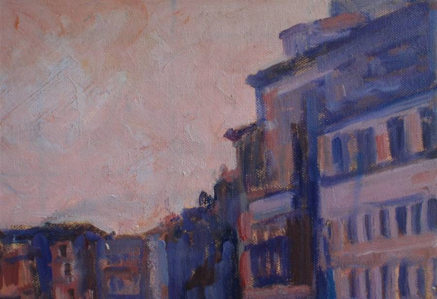 Vintage original Claude Tournois oil `Venice at Sunset` 1926-2011. French/S.African impressionist.