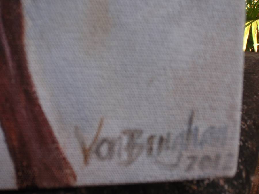 Original Mellisa von Brughan oil on canvas `Fynbos`.  Beautifully painted by well known KZN artist.