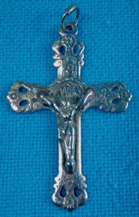 Vintage, Sterling Silver Crucifix - Excellent Silver Artistry - See Detail