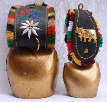 TWO GENUINE SWISS COW BELLS