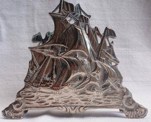 INCREDIBLY BEAUTIFUL NAPKIN HOLDER - EPNS SILVER - SO MUCH LOVELY DETAIL - FOR THE OCEAN LOVER!!!