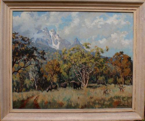 INVESTMENT ART, LOW START!!! - GORDON TAYLOR 1891-1971 AFRICA (wartime artist) GORGEOUS PAINTING!!!