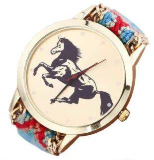 HorseGirl Inc - Women Fashion Horse Rope Knitted Watch turquoise & pink