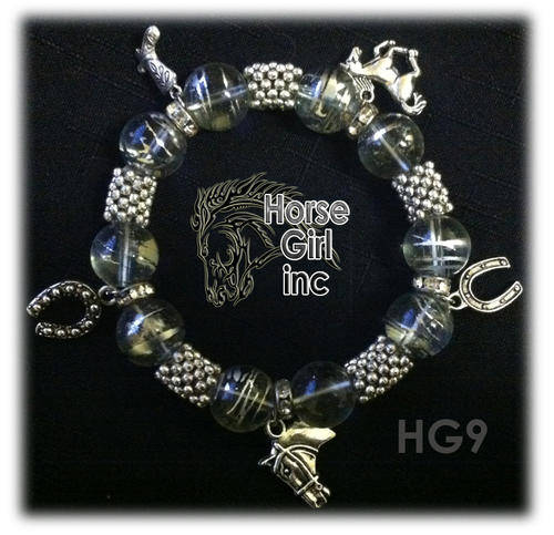 Ultimate Horse Lover - Beautiful silver beaded horse bracelet