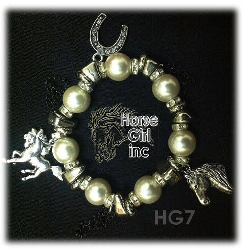 Ultimate Horse Lover - Beautiful silver beaded horse bracelet
