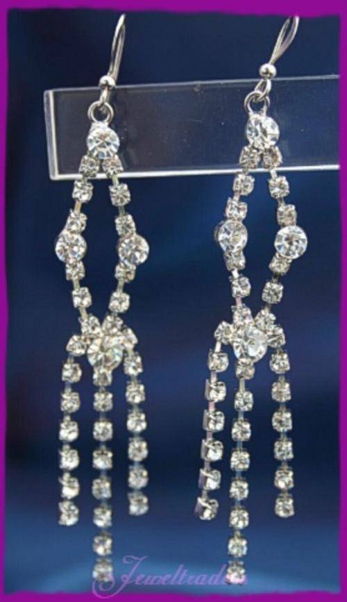 JT - **NEW!!** Austrian Crystal & Faux Silver Chandelier Earrings!!